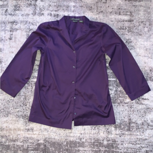 Eddie Bauer Purple Button Down Shirt, Tall Medium - Picture 1 of 4